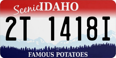 ID license plate 2T1418I