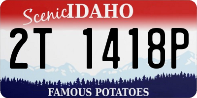 ID license plate 2T1418P