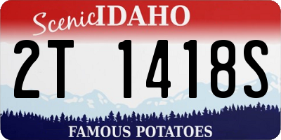 ID license plate 2T1418S
