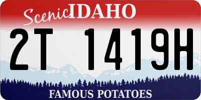 ID license plate 2T1419H