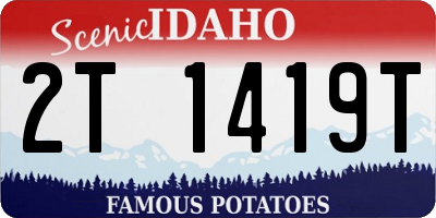 ID license plate 2T1419T