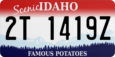 ID license plate 2T1419Z