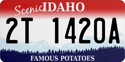 ID license plate 2T1420A
