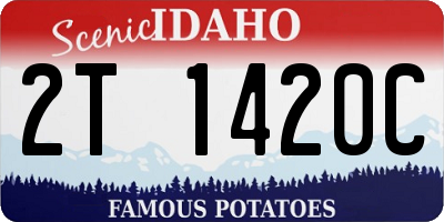 ID license plate 2T1420C