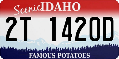 ID license plate 2T1420D