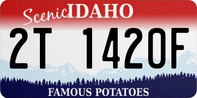 ID license plate 2T1420F