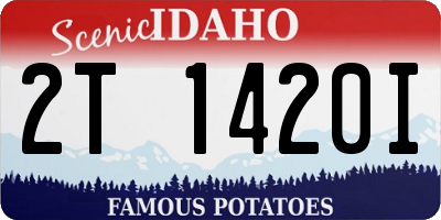 ID license plate 2T1420I
