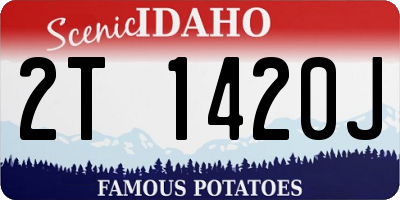 ID license plate 2T1420J