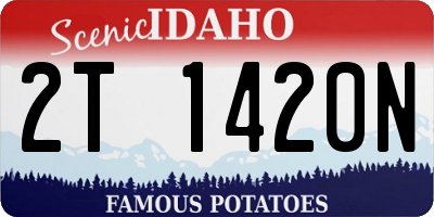 ID license plate 2T1420N