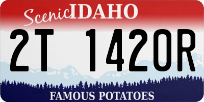 ID license plate 2T1420R