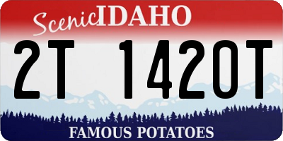ID license plate 2T1420T