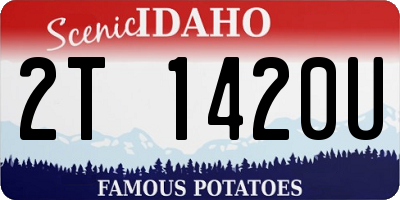 ID license plate 2T1420U