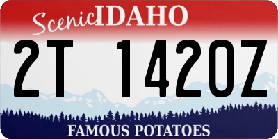 ID license plate 2T1420Z