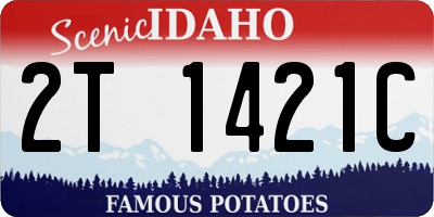 ID license plate 2T1421C