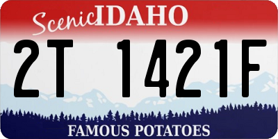 ID license plate 2T1421F