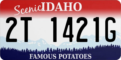 ID license plate 2T1421G