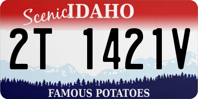 ID license plate 2T1421V