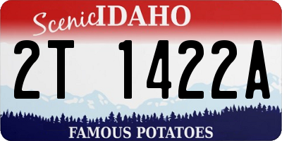 ID license plate 2T1422A