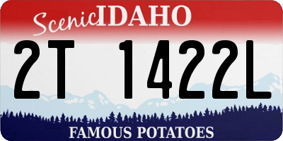 ID license plate 2T1422L