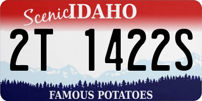 ID license plate 2T1422S