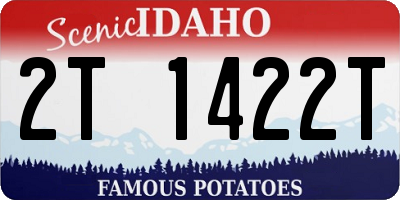 ID license plate 2T1422T