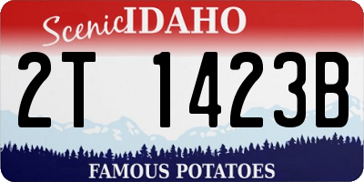 ID license plate 2T1423B
