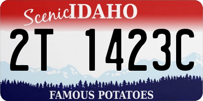 ID license plate 2T1423C