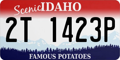 ID license plate 2T1423P
