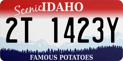 ID license plate 2T1423Y