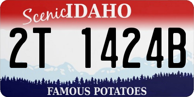 ID license plate 2T1424B