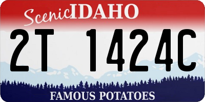 ID license plate 2T1424C