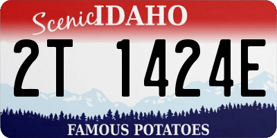 ID license plate 2T1424E