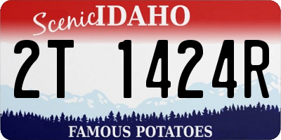 ID license plate 2T1424R