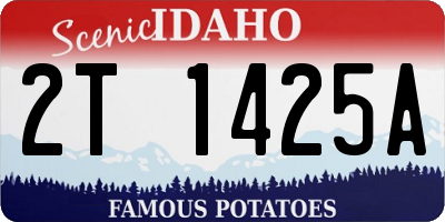 ID license plate 2T1425A