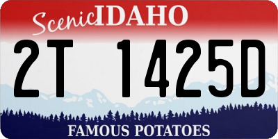 ID license plate 2T1425D