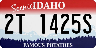 ID license plate 2T1425S