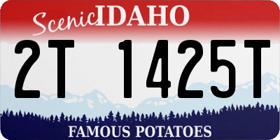 ID license plate 2T1425T