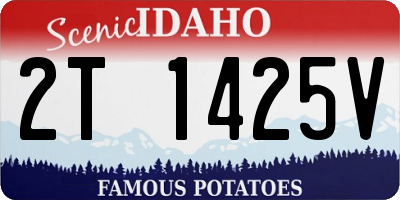 ID license plate 2T1425V
