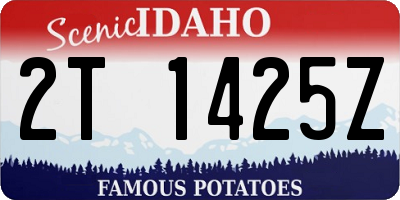 ID license plate 2T1425Z