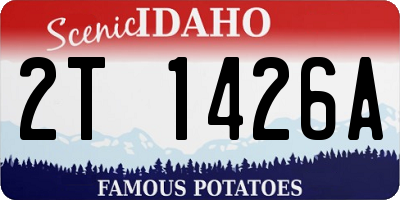ID license plate 2T1426A