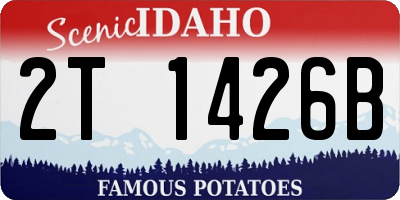 ID license plate 2T1426B