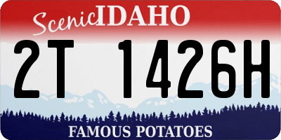 ID license plate 2T1426H