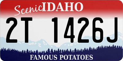 ID license plate 2T1426J