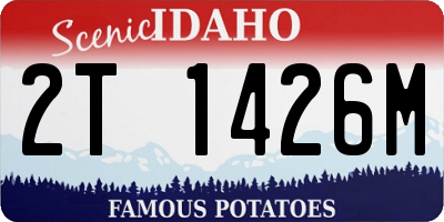 ID license plate 2T1426M