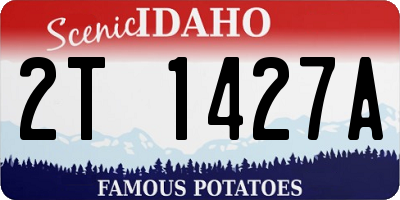 ID license plate 2T1427A
