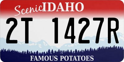 ID license plate 2T1427R