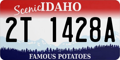 ID license plate 2T1428A