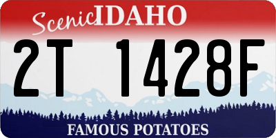 ID license plate 2T1428F