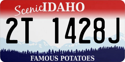 ID license plate 2T1428J