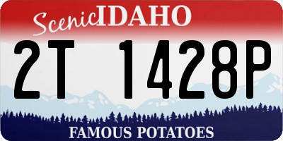 ID license plate 2T1428P